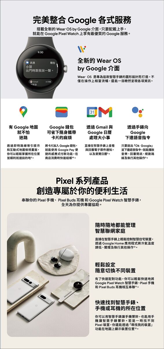 Google Pixel Watch BT版-霧灰色-OUTLET福利館-myfone購物